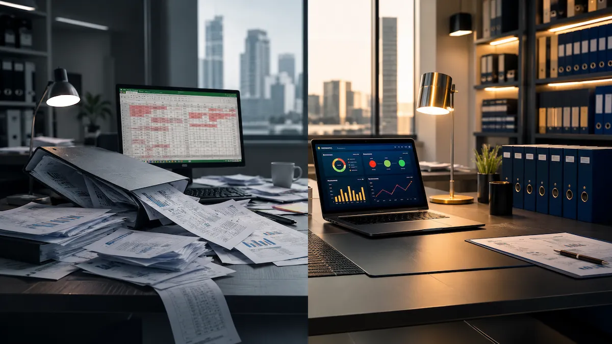Excel desordenado vs software PRL organizado · cómo evitar multas de Inspección de Trabajo